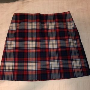 Vineyard Vines Red, Navy and White Plaid Skirt